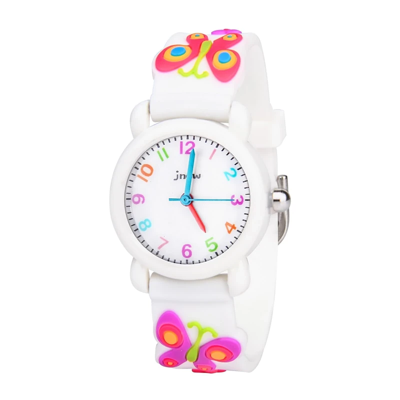 Vicloon Kids Watch, Girls Watch Waterproof 3D Cute Cartoon Toy Silicone Band Wristwatch Childrens Watches Gift for Girls Boys Age 3-11 Years Old (White)