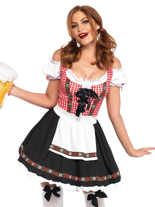 Leg Avenue Scala Women's Beer Garden Babe Adult Costumes, Multicoloured, 1X-2X, Multi-coloured, 1X-2X - Image 1