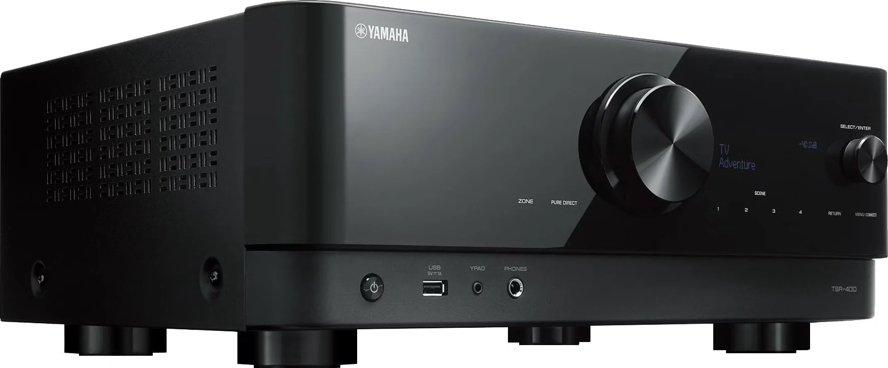 Yamaha TSR-400 5.1 Channel AV Receiver with Cinema DSP 3D, 4-in/1-out HDMI™, Wireless Surround