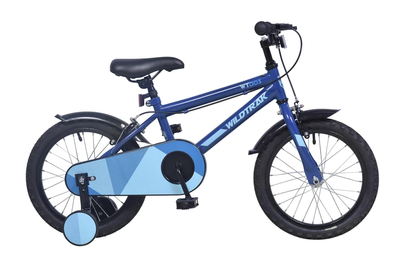 Wildtrak - 16 Inch Bike for Children 3-7 Years Old with Training Wheels - Blue