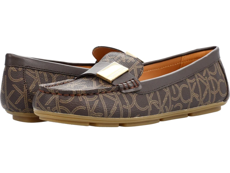 Calvin Klein Women's Lisa Loafer Flat, Brown 913, 6.5 UK