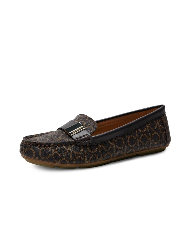 Calvin Klein Women's Lisa Loafer Flat, Brown 913, 5.5 UK