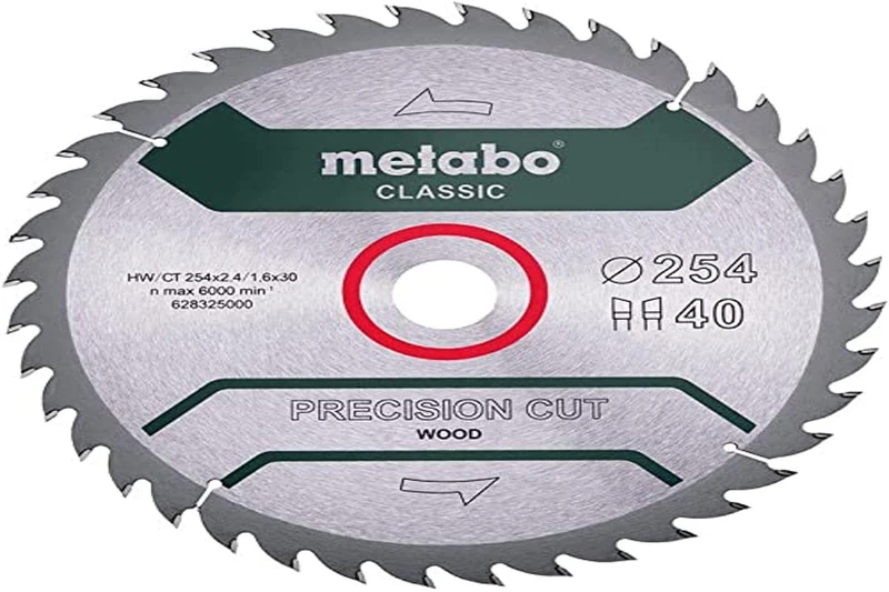 metabo 628325000 628325000-Hoja de Sierra PrecisionCutClassic 254x30 40WZ 20°, Colour