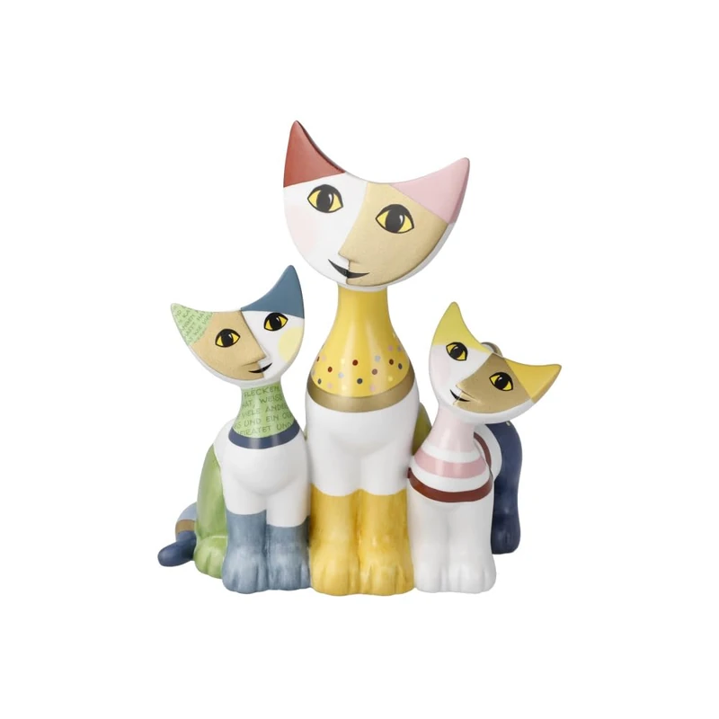 Goebel Cat Family Famiglia Felice by Artist Rosina Wachtmeister Bisque Porcelain 31-373-01-1 - Image 1