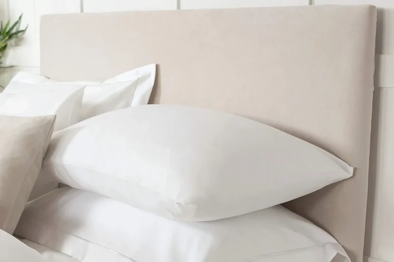 Belledorm Faux Suede Headboard Cover - Linen Double Wrap - Image 1