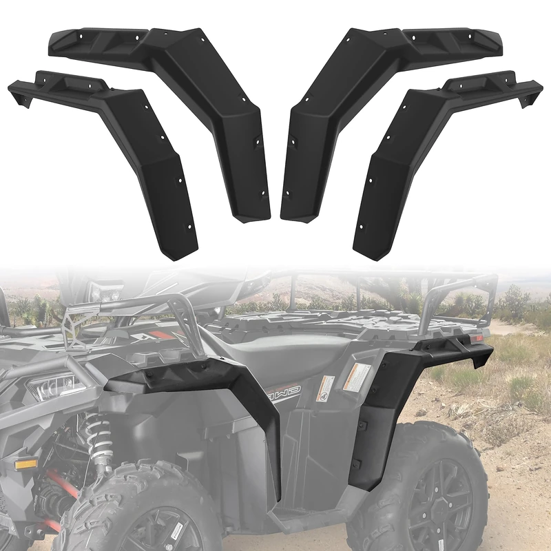 SAUTVS ATV Fender Flares for Polaris Sportsman XP 1000 850 2017-2023, Heavy Duty Front Rear Extended Mud Flaps Mud Guard Kit for Polaris Sportsman XP 1000 850 2017-2023 Accessories(4PCS, OEM# 2882455)