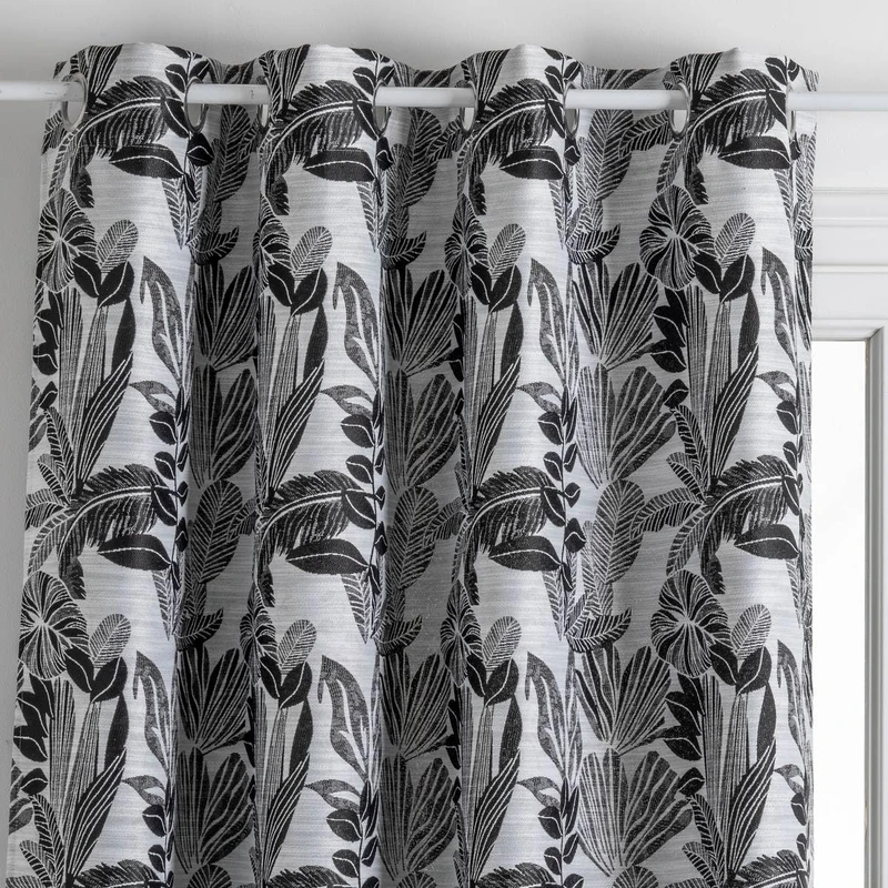 Atmosphera Bejuco Jacquard Curtain 140 x 260 cm Black