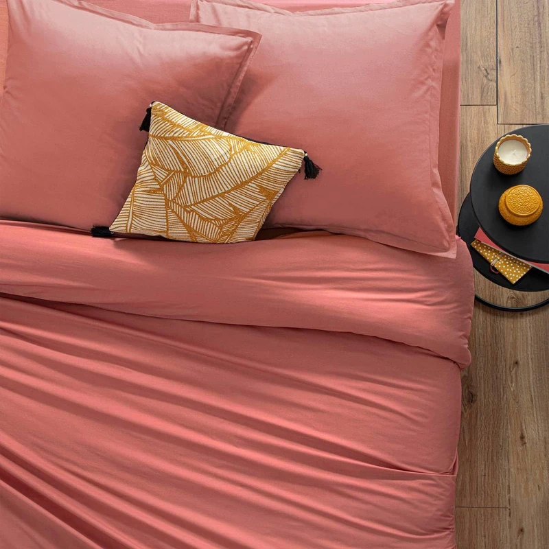 Atmosphera - Cotton Duvet Cover - Blush Pink 240 x 220 cm