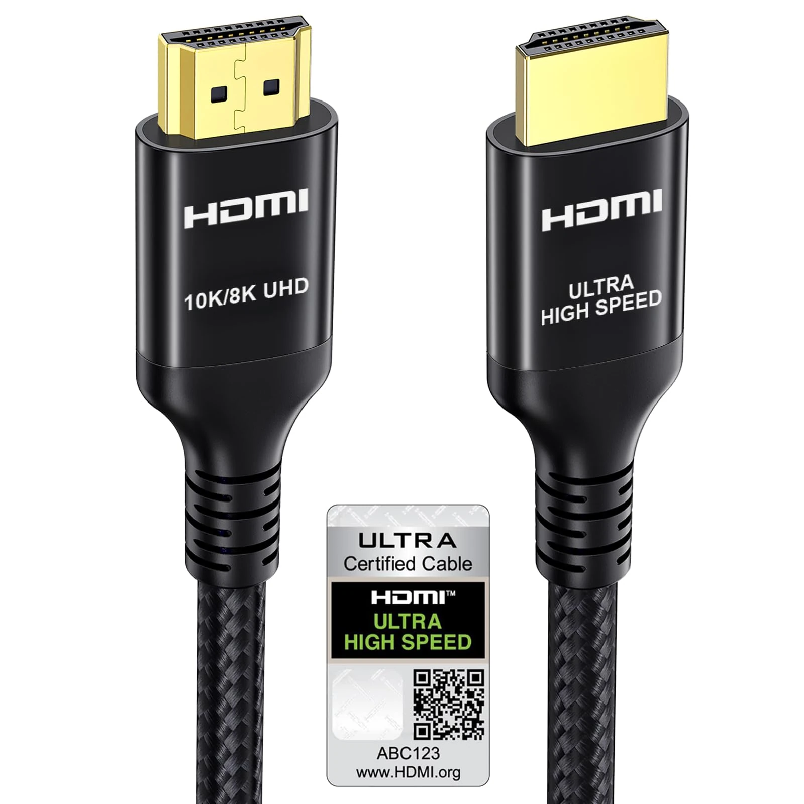 Etseinri HDMI 2.1 Cable 2M Certified 48Gbps Ultra High Speed HDMI® Cable 1440P@240/165/144/120Hz 10K 8K 4K HDMI Lead Braided Cord HDCP 2.2 Dolby Atmos Vision eARC HDR for Gaming Monitors TV Soundbar
