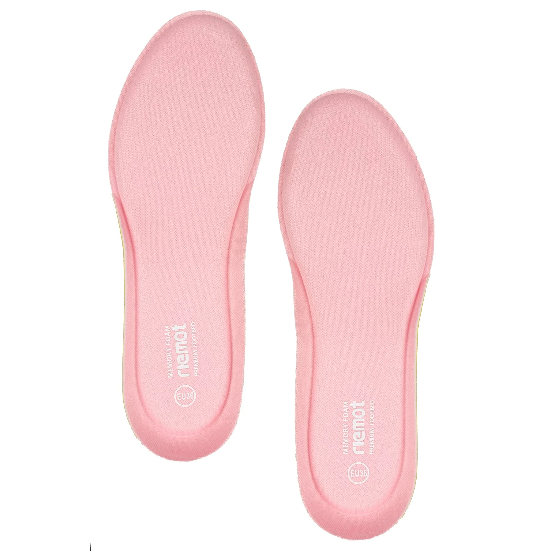 riemot Memory Foam Insoles for Men and Women,Replacement Shoe Inserts for Sports Shoes,Trainers,Sneakers,Work Boots and Walking Shoes, Women Pink UK 5 / EU 38