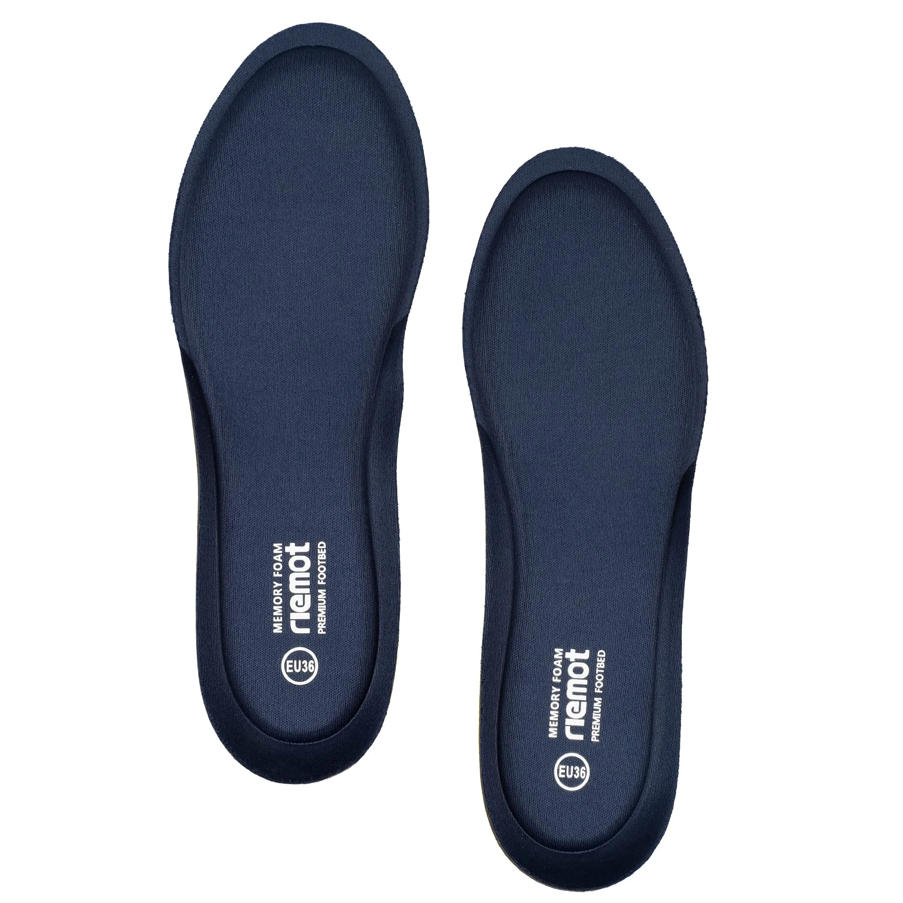 riemot Memory Foam Insoles for Men and Women,Replacement Shoe Inserts for Sports Shoes,Trainers,Sneakers,Work Boots and Walking Shoes, Women Navy UK4/EU37