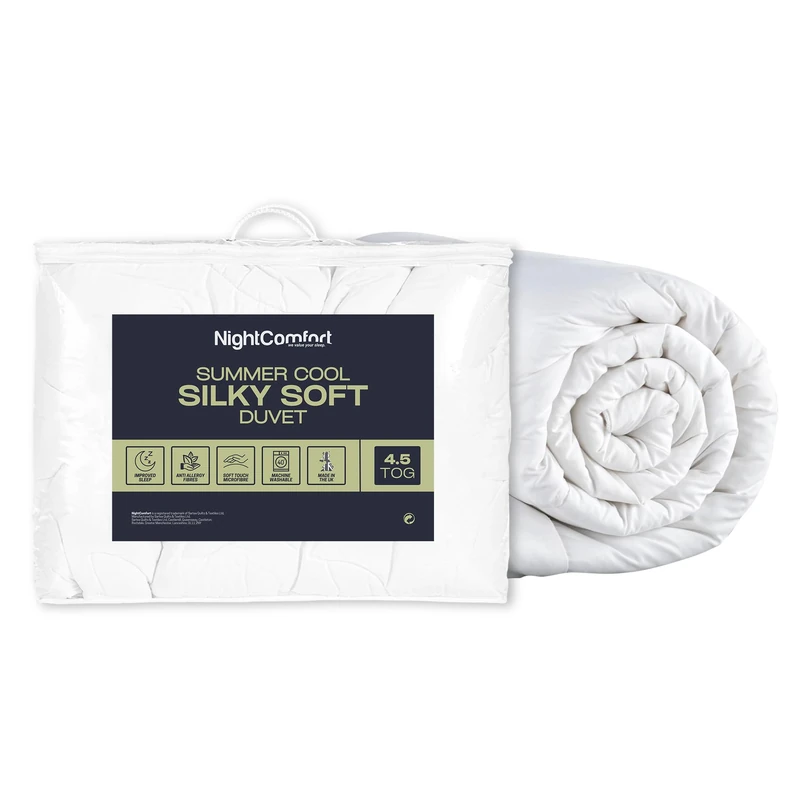 Night Comfort Super Soft Touch Microfibre Anti Allergy King 4.5 TOG Summer Cool Hollowfibre Duvet