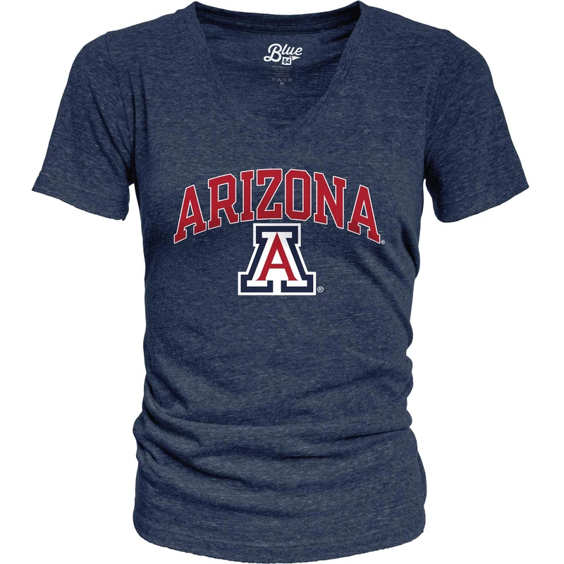 NCAA Arizona Wildcats Womens Heathered Team Color Confetti T Shirt, Arizona Wildcats Navy, Small