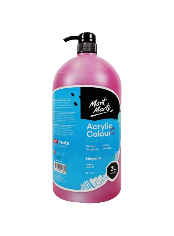 MONT MARTE Acrylic Colour 2L Pump - Magenta