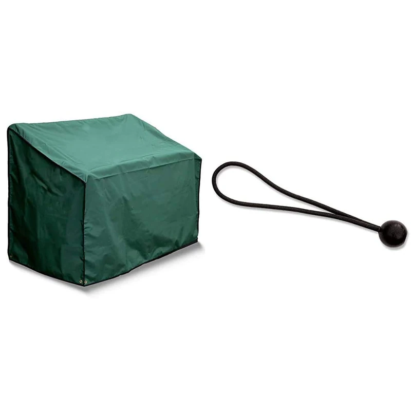 Bosmere Protector 6000 | Garden Bench Cover | W 163cm D 66cm H 89cm | 100% Waterproof, UV Protected, Heavy Duty 600D | 6 Year Guarantee | C610 & Furniture Cover Bungee Ties, Pack of 10, Black, A510