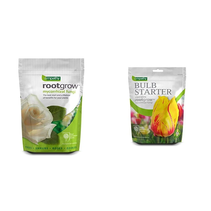 Plantworks Ltd RG360 Empathy RHS Endorsed 360g Rootgrow Mycorrhizal Fungi & Ltd Empathy RHS Endorsed 500g Bulb Starter with Rootgrow