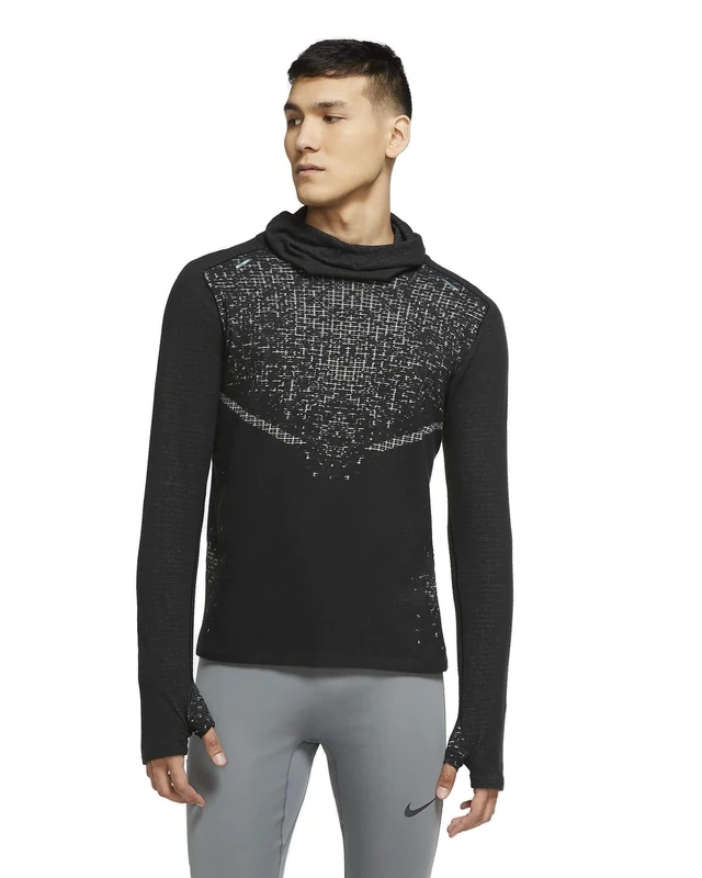 Nike Run Dvn Midlyr Wooldorado Sweatshirt Black/Stone/Pure/Reflect Black L