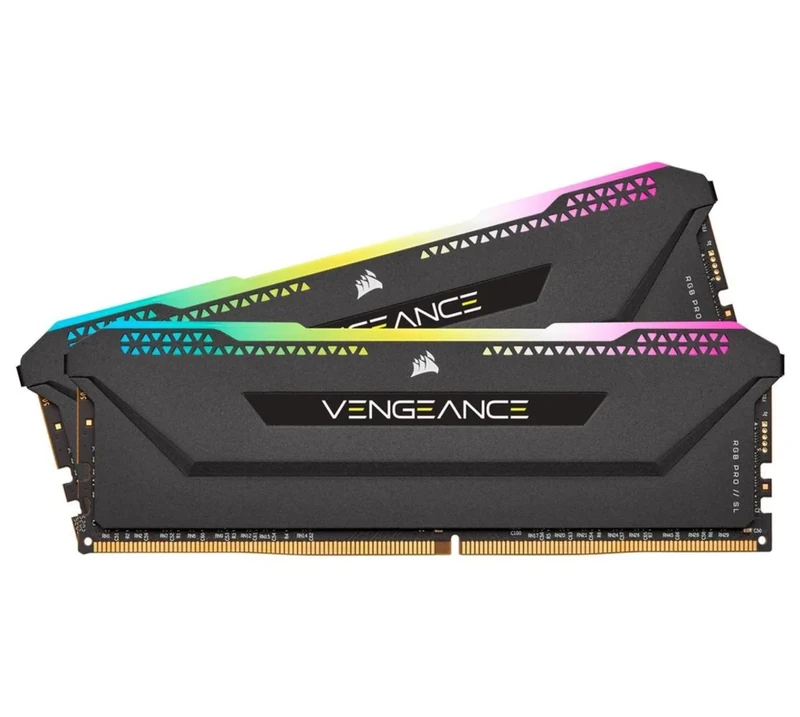 Corsair Vengeance RGB PRO SL 16GB (2x8GB) DDR4 3200MHz C16, Illuminated Desktop Memory Kit (10 Individually Addressable RGB LEDs, Wide Compatibility, Optimised for Bandwidth & Response Times) Black