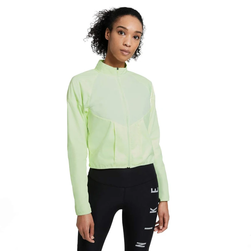 NIKE Run Dvn Mid Longarm Shirt Barely Volt/Gold/Black M
