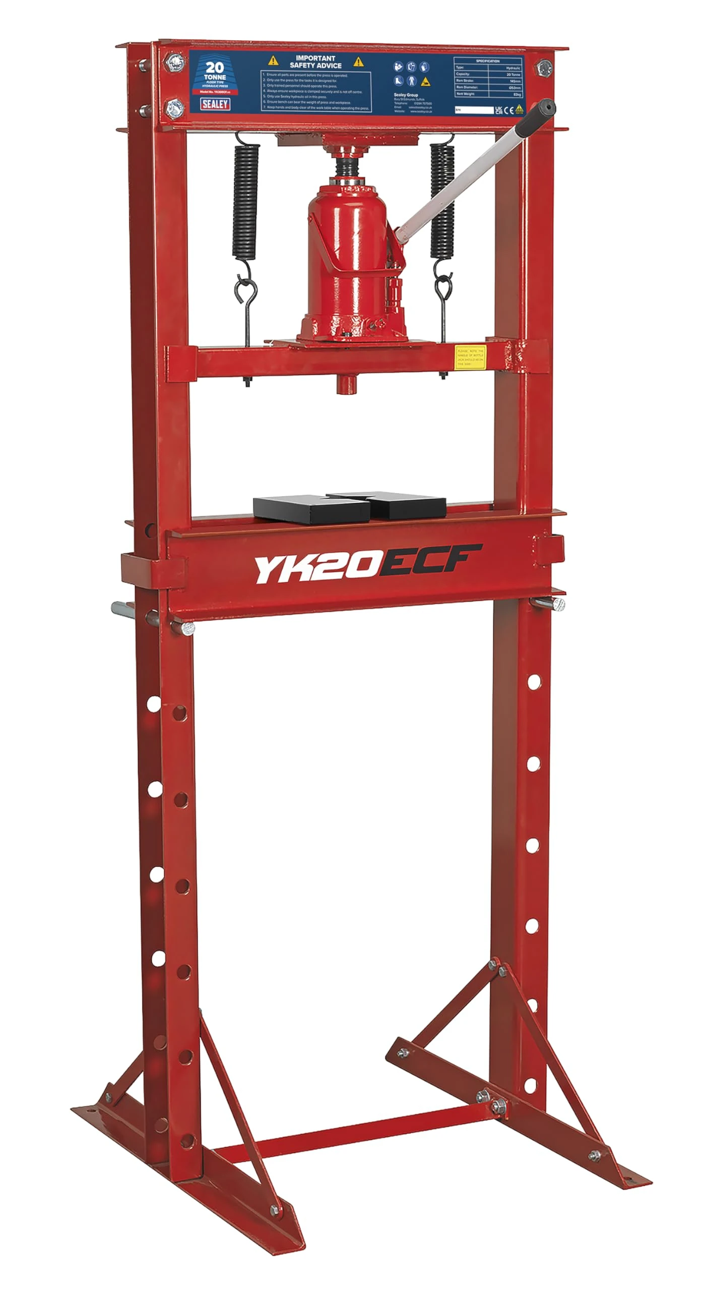 Hydraulic Press 20 Tonne Economy Floor Type