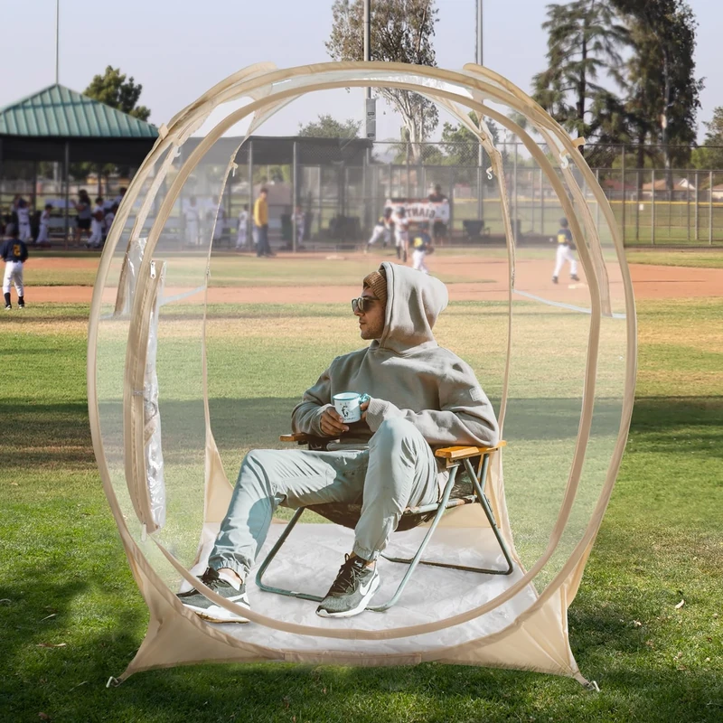 EighteenTek Sports Tent Weather Proof Pod Bubble Tent Outdoor Instant Pop Up Shelter Clear Large Specious Lightweight Portable Patent Pending