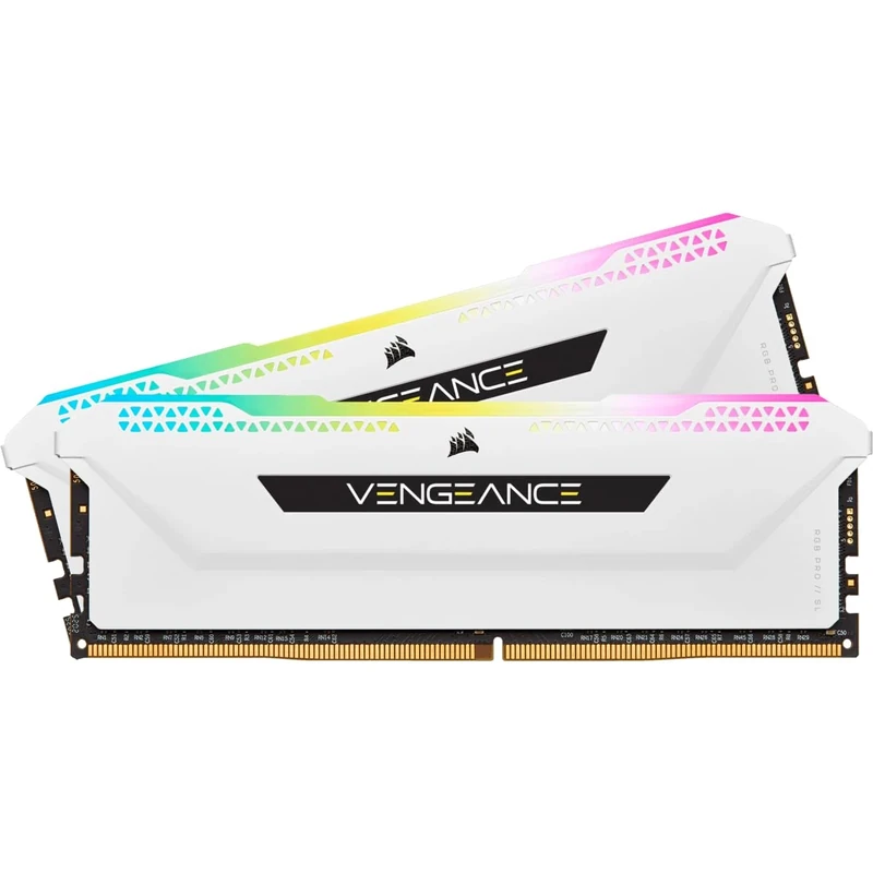 Corsair Vengeance RGB PRO SL DDR4 3600MHz C18, Illuminated Desktop Memory Kit (10 Individually Addressable RGB LEDs, Wide Compatibility, Optimised for Bandwidth) White, 32GB (2x16GB)