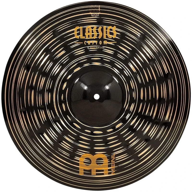 Meinl Cymbals Classics Custom Dark Crash Heavy Cymbal 18 inch (Video) for Drum Set (45,72cm) B12 Bronze, Dark Finish, Made in Germany (CC18HDAC)