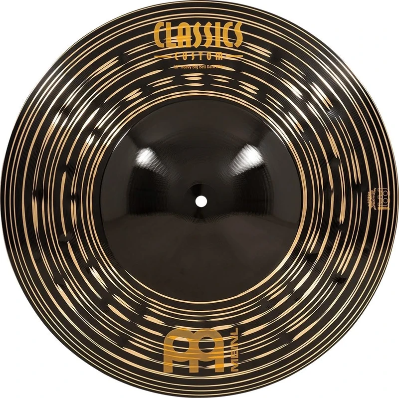 Meinl Cymbals Classics Custom Dark Big Bell Ride Heavy Cymbal 18 inch (Video) for Drum Set (45,72cm) B12 Bronze, Dark Finish, Made in Germany (CC18HBBDAR)