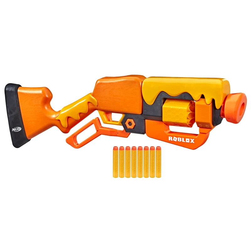 Nerf Roblox Adopt Me: Bees Lever Action Blaster, 8 Elite Darts, Code to Unlock in-Game Virtual Item