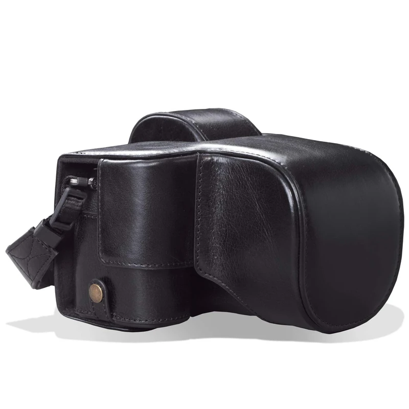 MegaGear MG1959 Ever Ready Genuine Leather Camera Case compatible with Fujifilm X-S10 - Black
