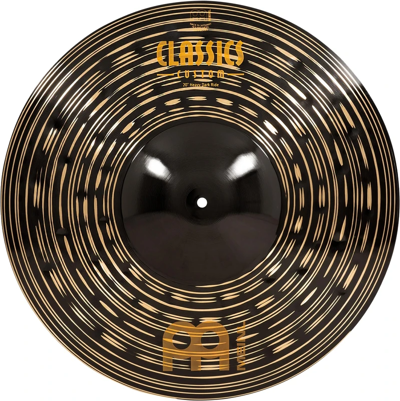 Meinl Cymbals Classics Custom Dark Ride Heavy Cymbal 20 inch (Video) for Drum Set (50,80cm) B12 Bronze, Dark Finish, Made in Germany (CC20HDAR)