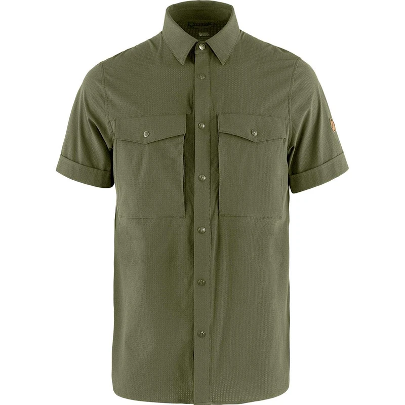 FJALLRAVEN F87939-625 Abisko Trekking Shirt SS M Laurel Green XS