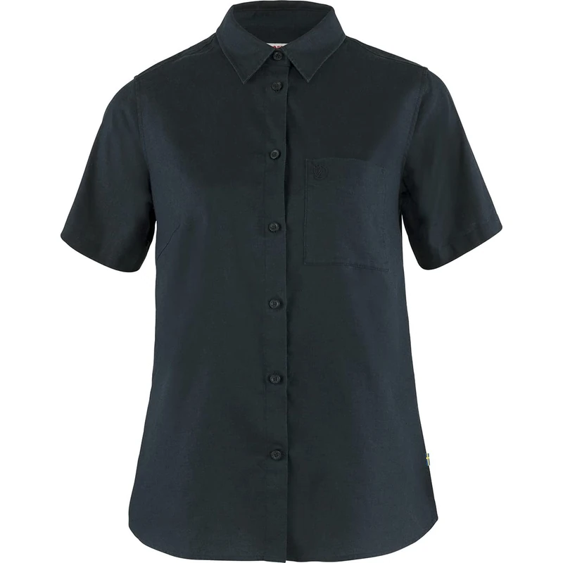 FJALLRAVEN F87040-555 Övik Travel Shirt SS W Dark Navy XS