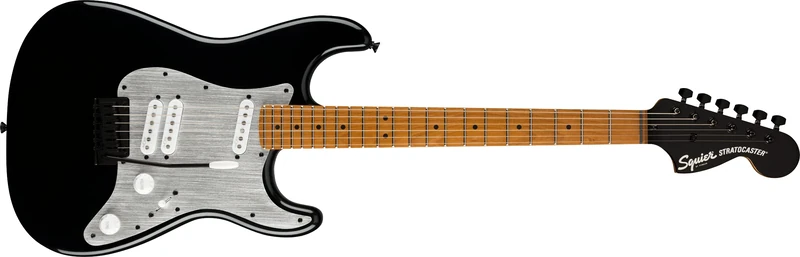 Squier by Fender Contemporary Stratocaster® Special Electric Guitar, Roasted Maple Fingerboard, Silver Anodized Pickguard, Black