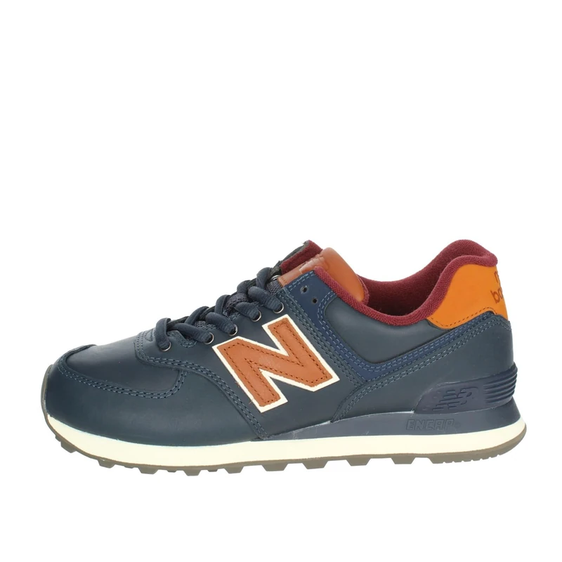 New Balance Men's 574 Shoes, NB Navy/Classic Burgundy, 9.5/M
