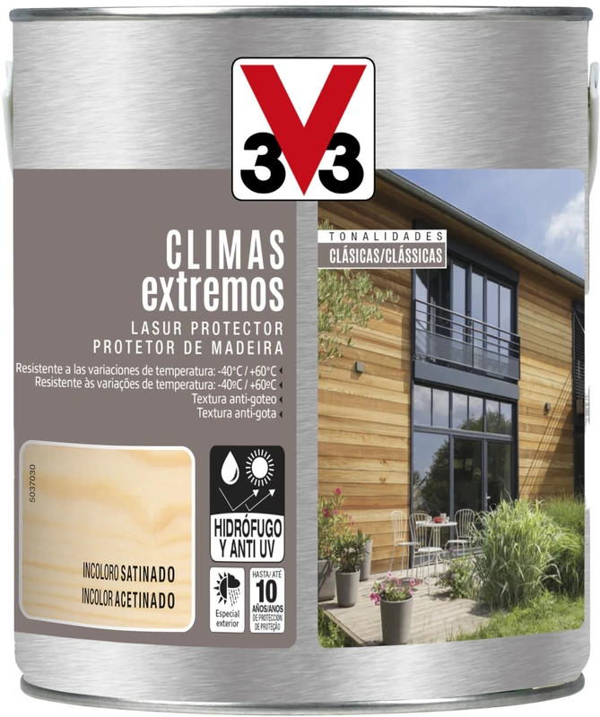 V33 Protector Deco De La Madera Clima Extreme Incoloro 2.5 L