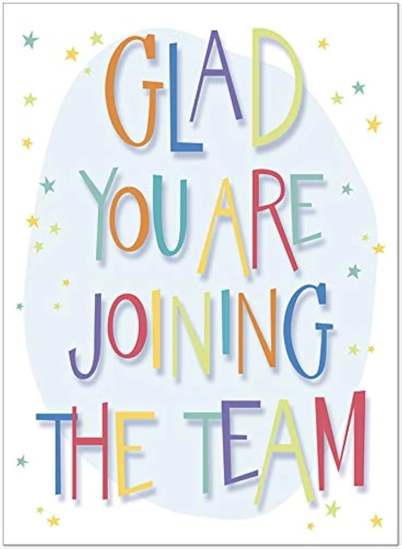 25 Employee Welcome to the Team Cards - Colorful Star Design - 26 White Envelopes - FSC Mix