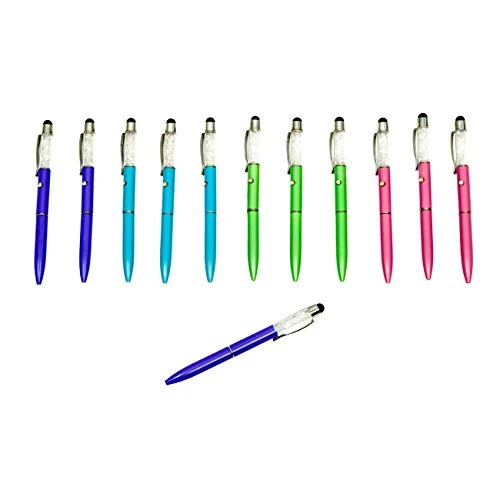 Allures & Illusions Light Up Crystals Metal Ballpoint Black Ink Pens