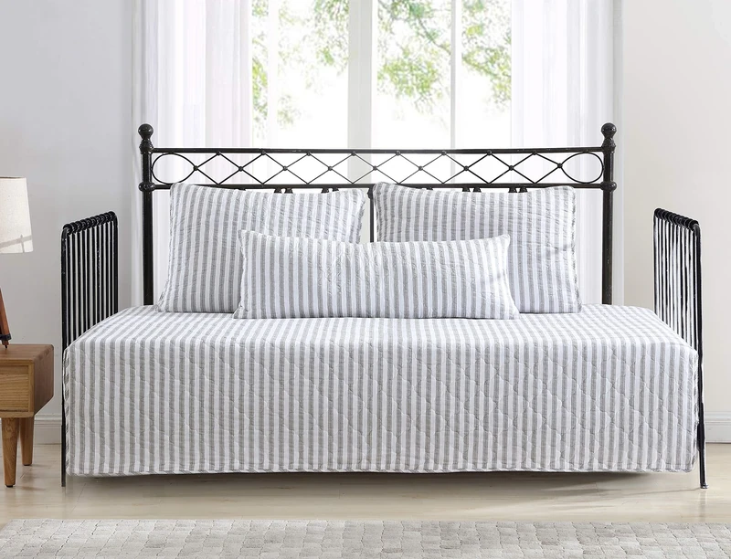 Stone Cottage | Willow Way Collection | Daybed Cover Set - 100% Cotton, Cozy & Reversible, Prewashed for Extra Softness, Daybed, Grey