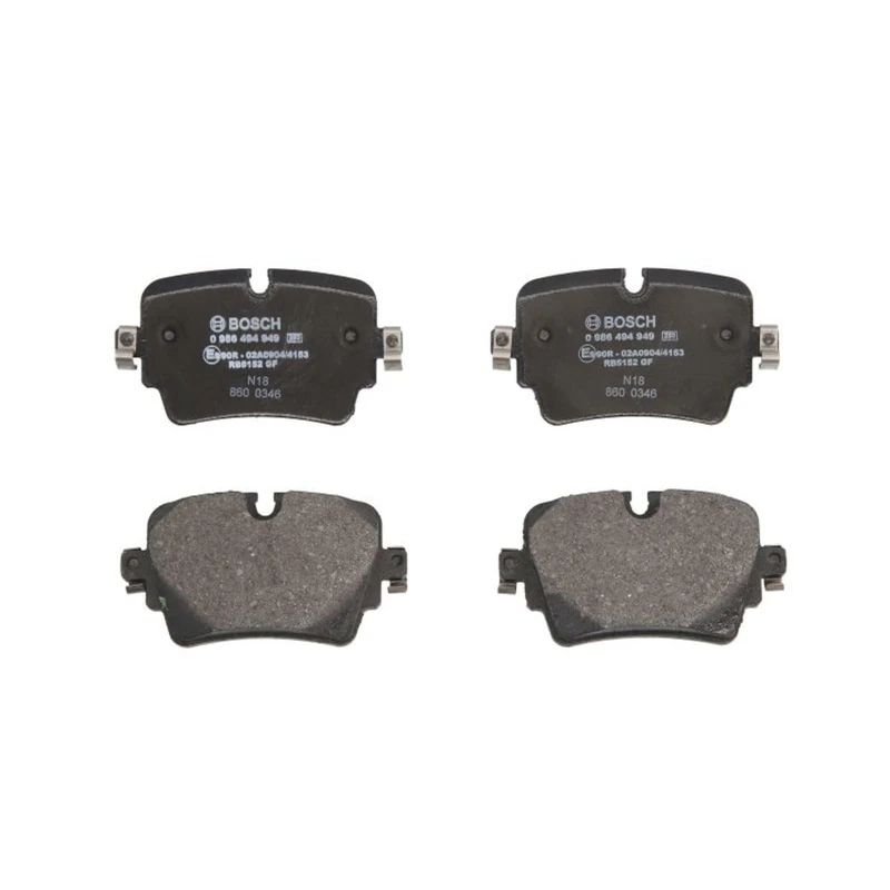Bosch BP1800 - Brake Pads Car Rear Axle - Bosch Quality - Reduced Noise and Dust - ECE-R90 Certified - Copper-Free - 2 Set of 4 Pads - Image 1