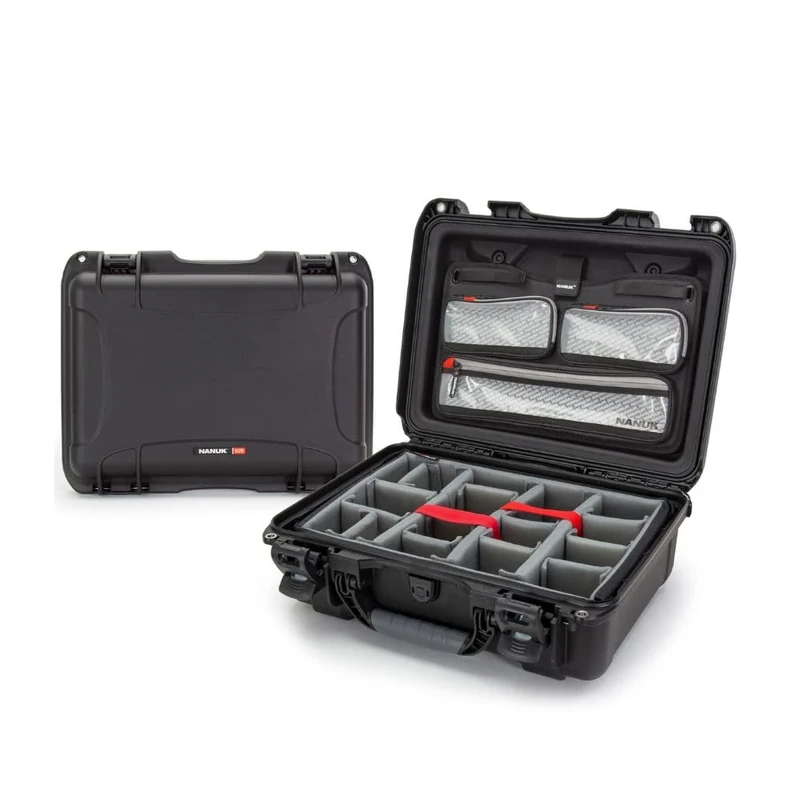 NANUK 925 Waterproof Carry-on Hard Case with Lid Organizer and Padded Divider - Black