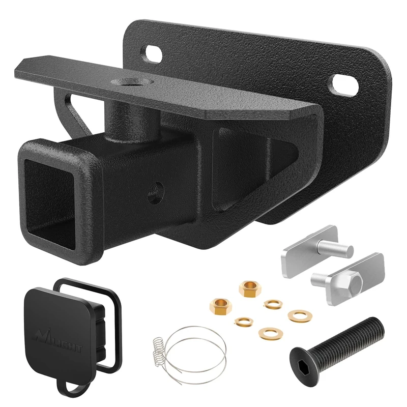 Nilight 90055A 2 Inch Rear Trailer Hitch Receiver Class 3 Tow Towing Hitch & Cover Kit, Fits for 2003-2018 Dodge Ram 1500 & 2003-2013 Ram 2500/3500, Tow Combo (Hitch Cover Included)