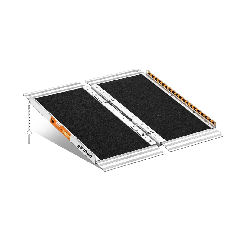gardhom 2FT Portable Wheelchair Ramp for Doorways/Steps 5-15cm High