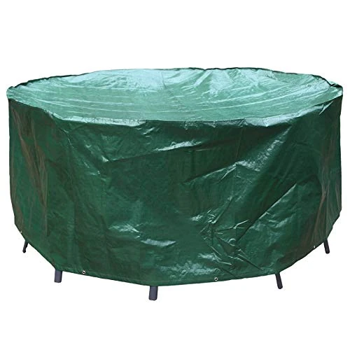 RICHIE Green Waterproof Garden Table Cover, 190x81cm, Rattan Furniture Cover, Polyethylene (PE), Drawstring Closure