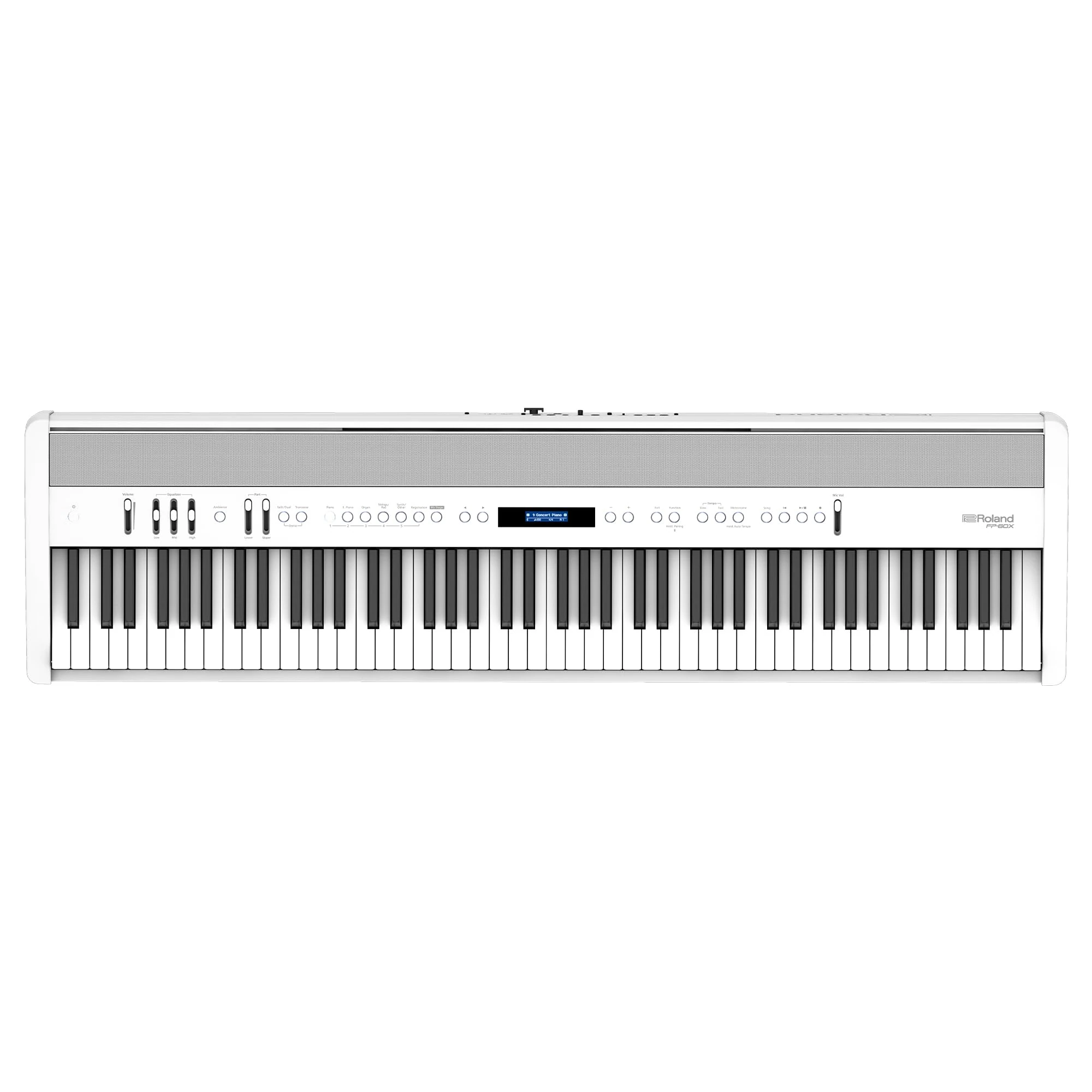 Roland FP-60X, Pro Performance 88-Note Digital Piano, Built-In Powerful Amplifier & Custom Stereo Speakers, Onboard Sound Customization, Curated Tones & FX, Bluetooth & MIDI Connectivity - White