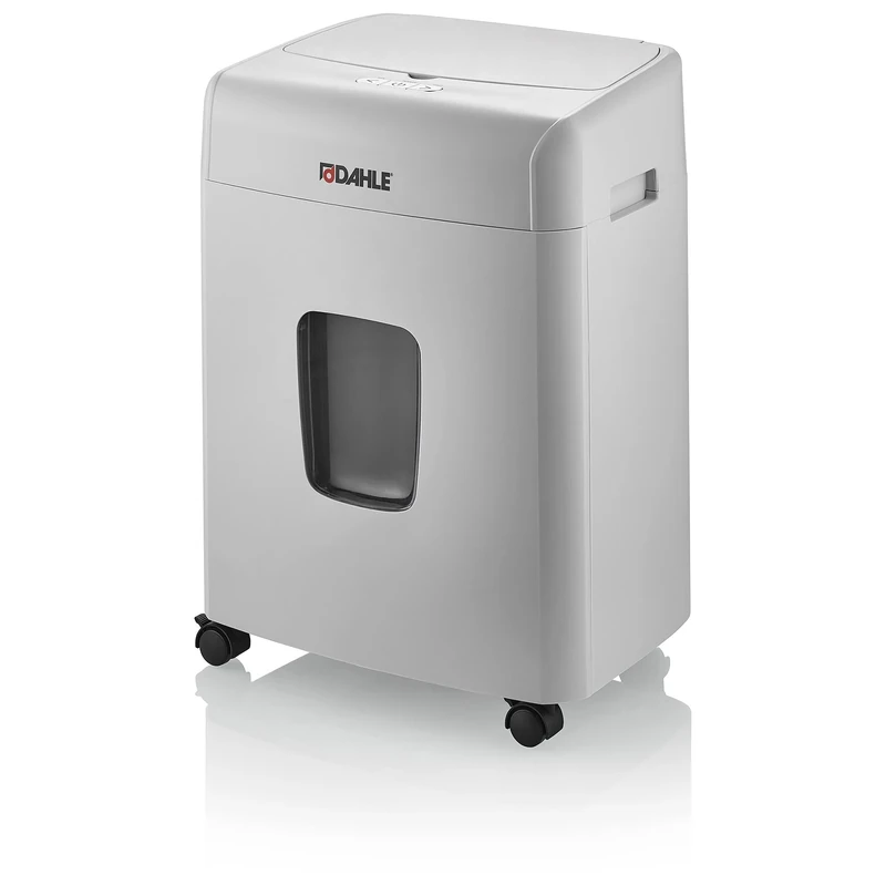 Dahle ShredMatic 90 Automatic Feed Paper Shredder (90 Sheets, P-4, Particle Cut, Oil and Maintenance Free, Automatic Paper Feeding) Light Grey/Dusty Grey