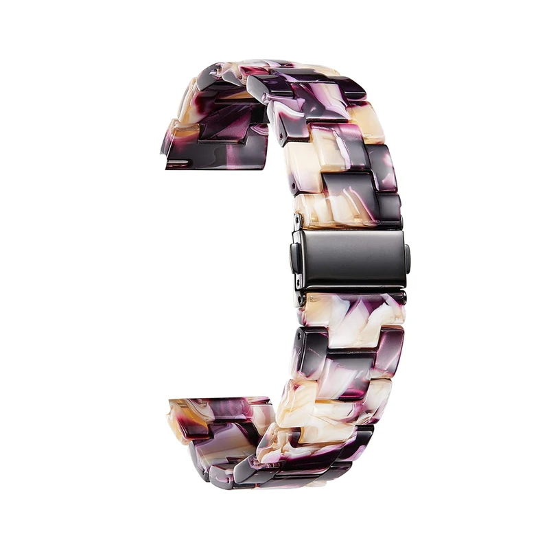 BINLUN Resin Watch Straps 12 14 16 18 20 22 mm for Women Replacement Watch Band 14 Colors Quick Release Wrist Strap Smart Watch Bracelets, Mixed Purple,18mm