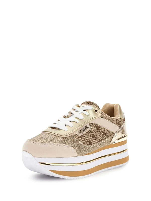 GUESS HANSIN Sneaker Cupsole Low Beige Brown