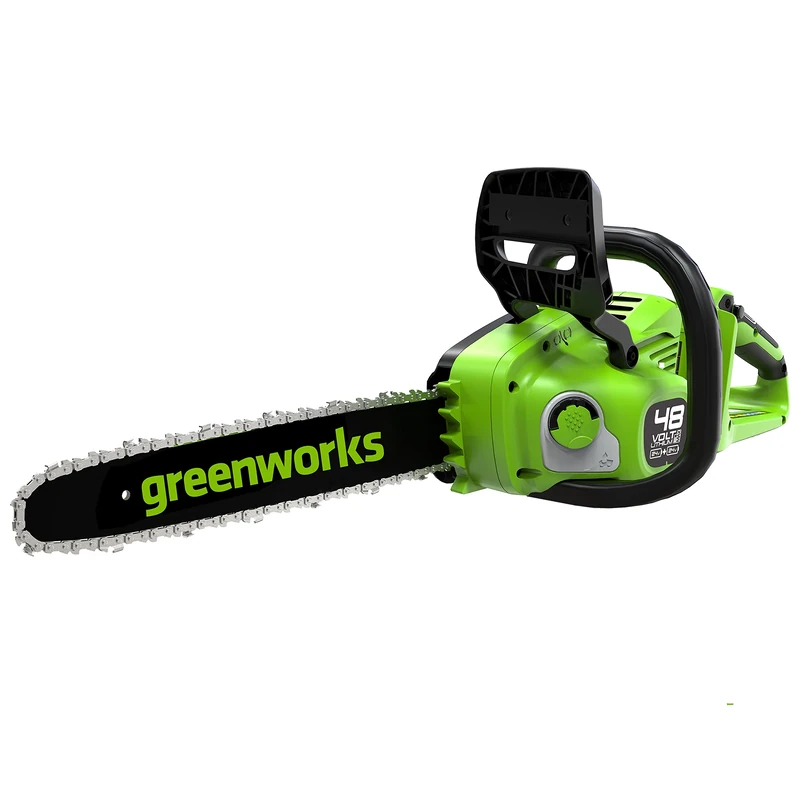 Greenworks 48V (24V x 2) Cordless Chainsaw with Brushless Motor, 35cm Bar Length, 20m/s Chain Speed, 3.7kg, Auto-Oiler, WITHOUT Two 24V Battery & Charger, 3 Year Guarantee- GD24X2CS36