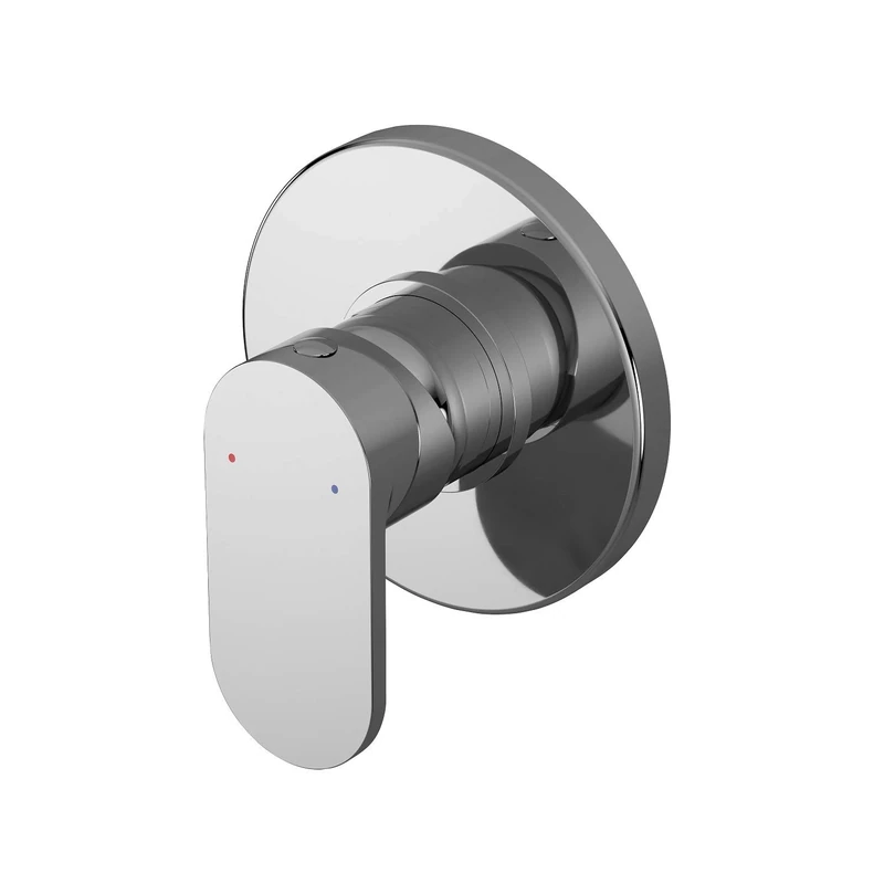 Nuie BINMV10 Binsey Modern Bathroom Round Concealed Manual Shower Valve with Lever Handle, 110mm, Chrome